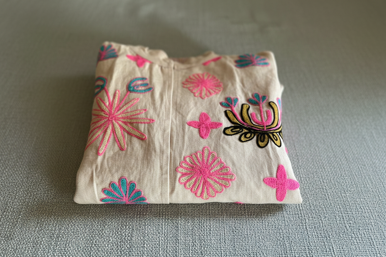 Rosé Garden Quilted Suzani Jacket