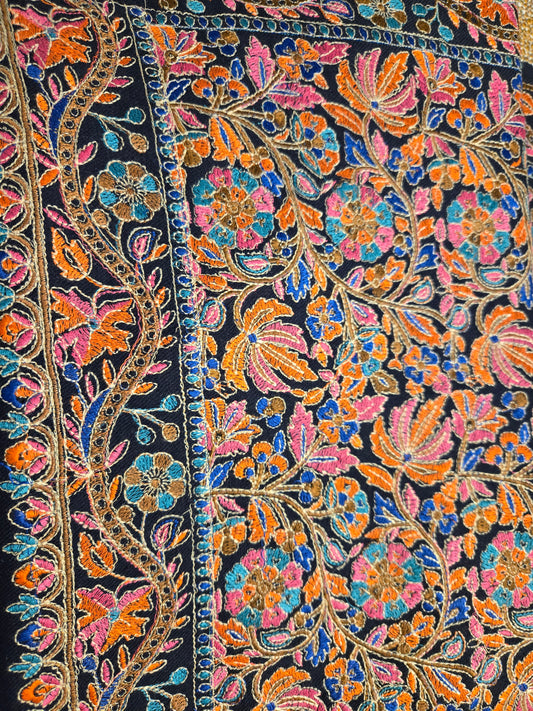 Neelam Kashmiri Embroidered Wool Shaw