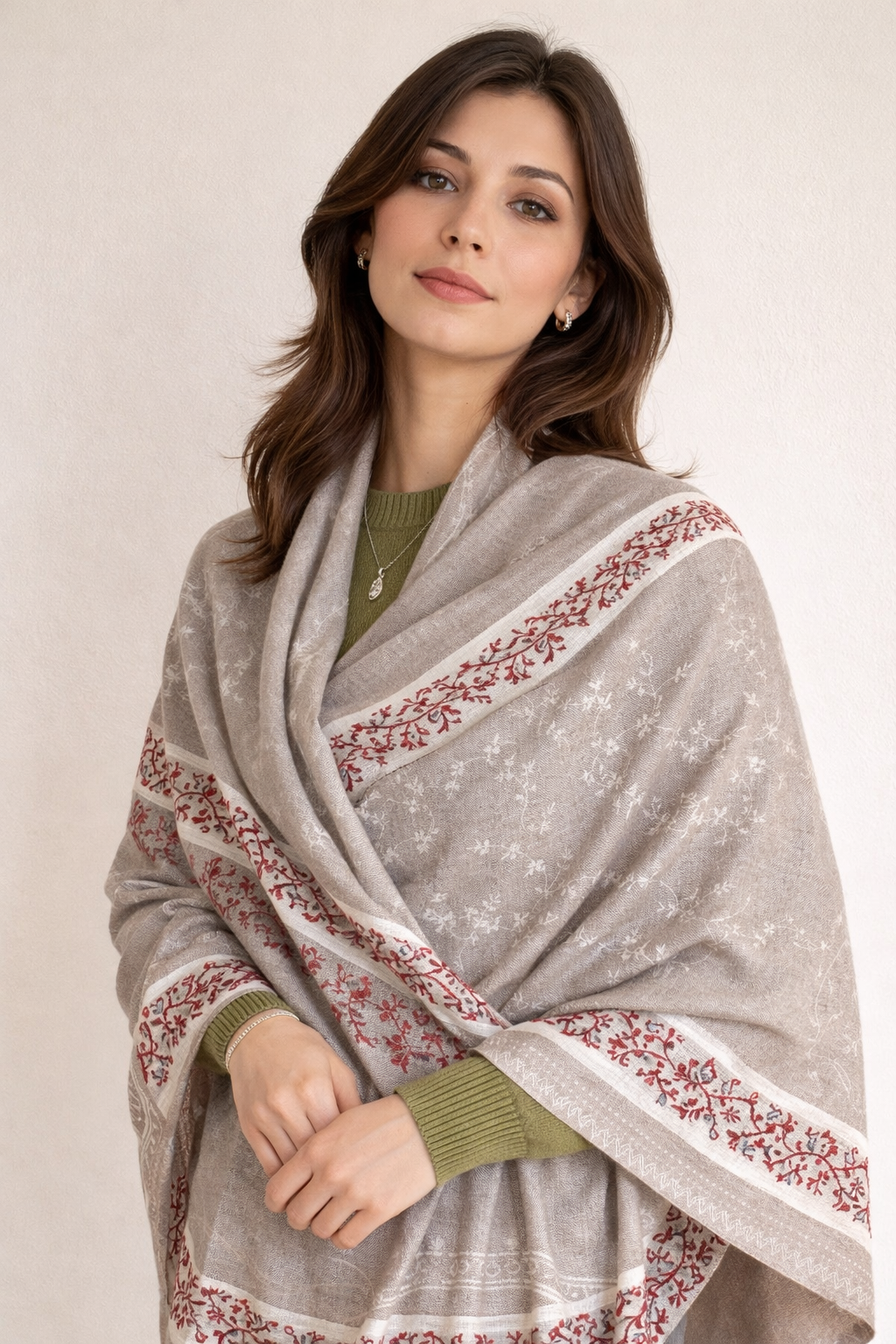 Celestial Garden Sozni Pashmina Wrap
