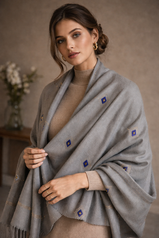 Noor Patchwork Cashmere Wrap
