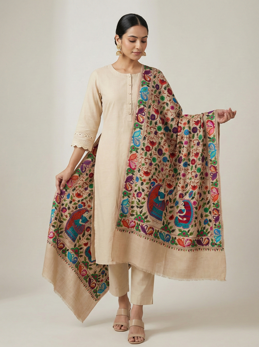 Handmade Kashmiri Cashmere Wool Shawl