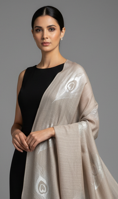 Vanya Painted Cashmere Luxury Shawl