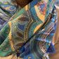 Beautiful handpainted Silk stole / scarf With beautiful print perfect for spring . Very light and comfortable to carry