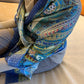 Beautiful handpainted Silk stole / scarf With beautiful print perfect for spring . Very light and comfortable to carry