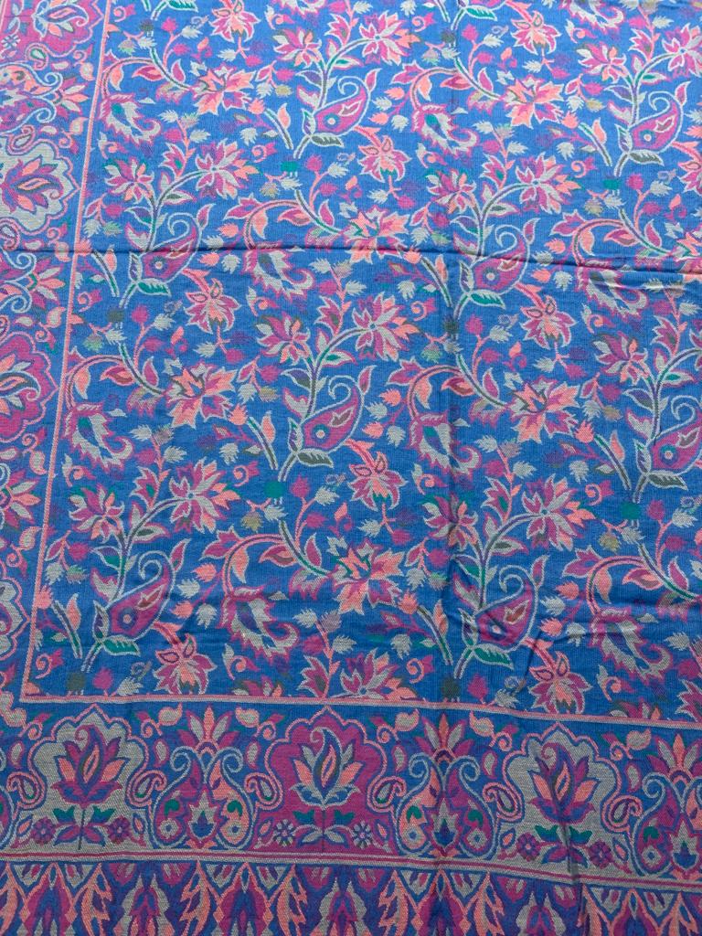 Handmade very beautiful Wool Shawl Scarf Multicoloured embroidery, made by lovely Kashmiri women in India.