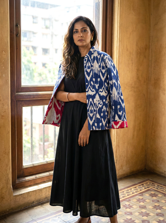 Blush Sky Kantha Short Jacket