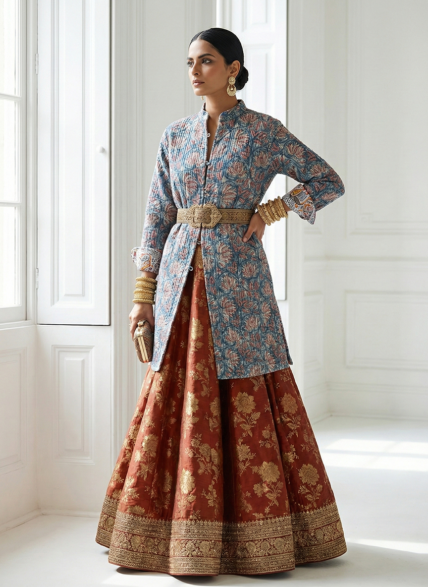 Kantha Patchwork Bohemian Long Jacket
