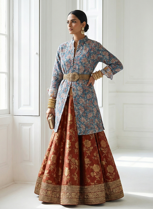 Kantha Patchwork Bohemian Long Jacket