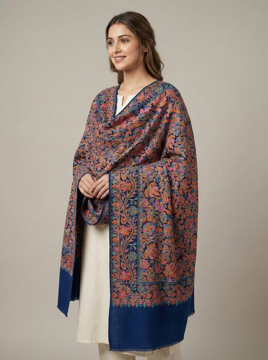 Neelam Kashmiri Embroidered Wool Shaw