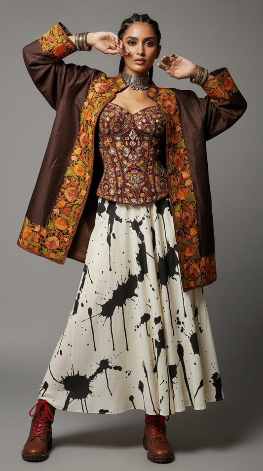 Zameen Kashmiri Raw Silk Jacket