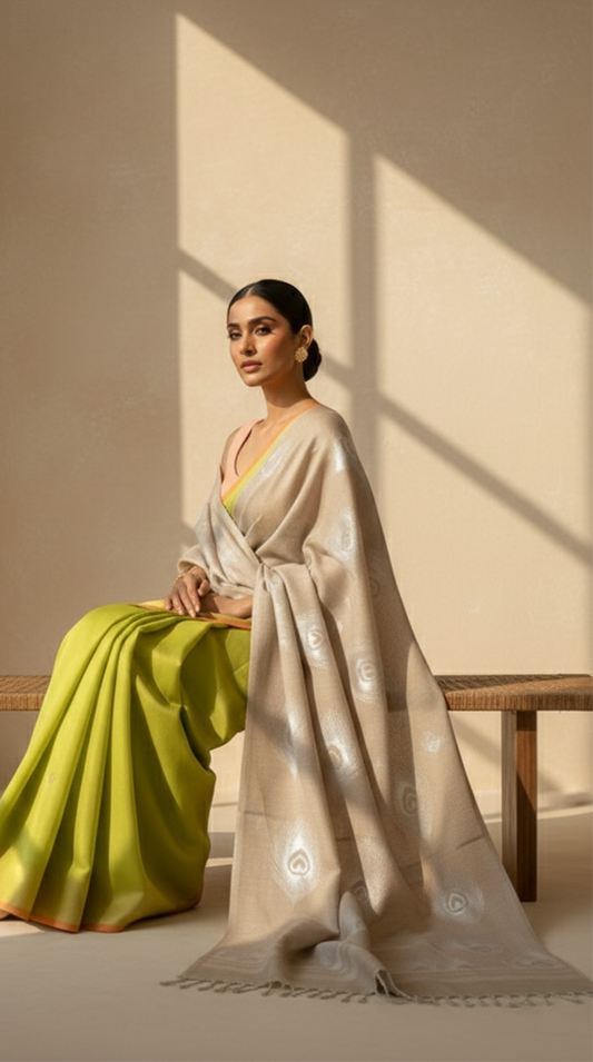 Beautiful handpainted artisanmade pashmina stole/shawl