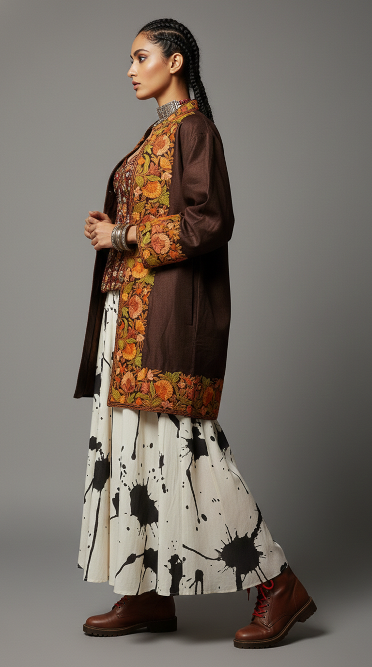 Zameen Kashmiri Raw Silk Jacket