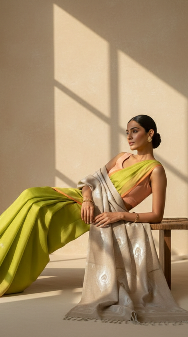 Vanya Painted Cashmere Luxury Shawl