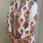 Beautiful White Hand Embroidered long Raw Silk Kashmir Jacket/Bohemian Coat / handmade over coat Perfect for spring