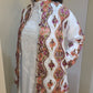 Beautiful White Hand Embroidered long Raw Silk Kashmir Jacket/Bohemian Coat / handmade over coat Perfect for spring