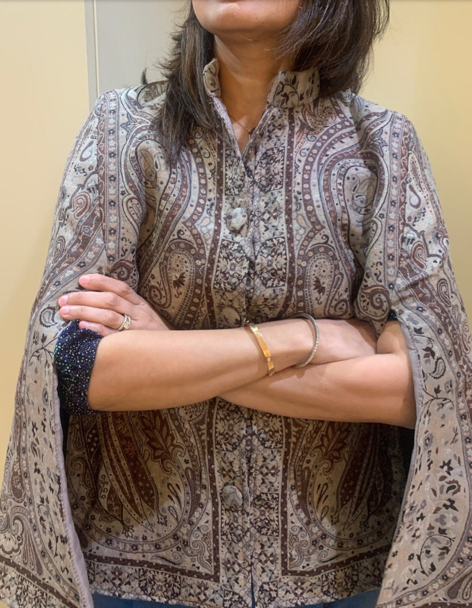 Kani Pashmina Kashmiri Jacket short for Pakistani Dress Bohemian