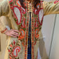 Beige Georgette Shrug with Kashmiri Aari Embroidery, Long  Tunic for Women