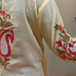 Beige Georgette Shrug with Kashmiri Aari Embroidery, Long  Tunic for Women