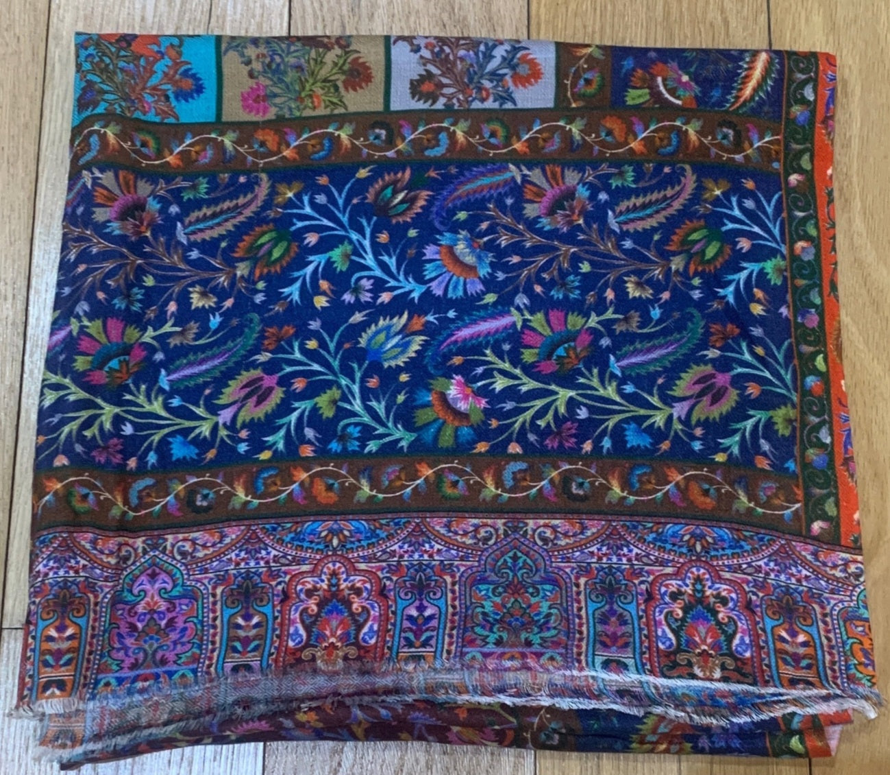 Beautiful Indian printed kani motif stole/scarf