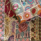 handmade boho silk cotton patch work coat with scattered zari work One of a Kind antique collection