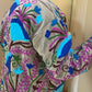 handmade grey velvet base Suzani boho jacket with TNT cotton lining