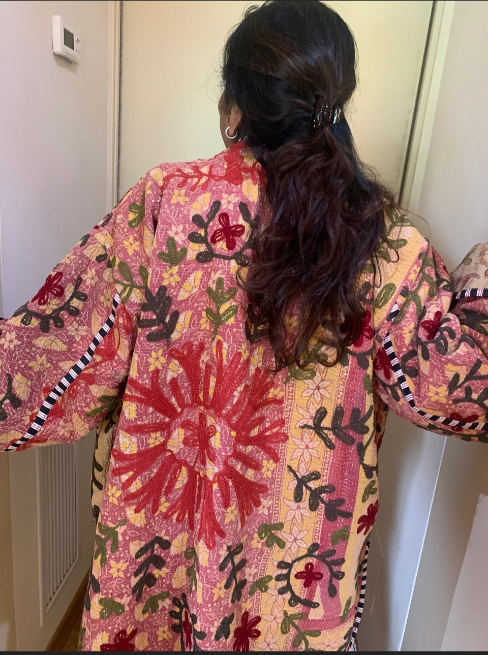 handmade unique cotton Suzani work boho jacket for everyday look