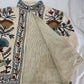 White handmade Suzani boho jacket multicoloured coat
