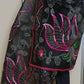 Hand Embroidered black cotton Kantha Scarf/dupatta very elegant and beautiful with floral kantha embroidered work