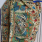 Hand Embroidered Tussar Silk Kantha Scarf/dupatta very elegant palanquin and floral design