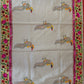 Hand Embroidered Tussar Silk Kantha Scarf/dupatta very elegant cream colour with multicolour thread kantha work