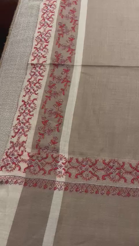 Cashmere Blend Pashmina Shawl with Sozni Needlework | Hand Embroidered