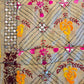 Handmade kantha dupatta shawl soft cotton hand embroidered  floral work shawl/ foulard/scarf /stole for spring summer collection