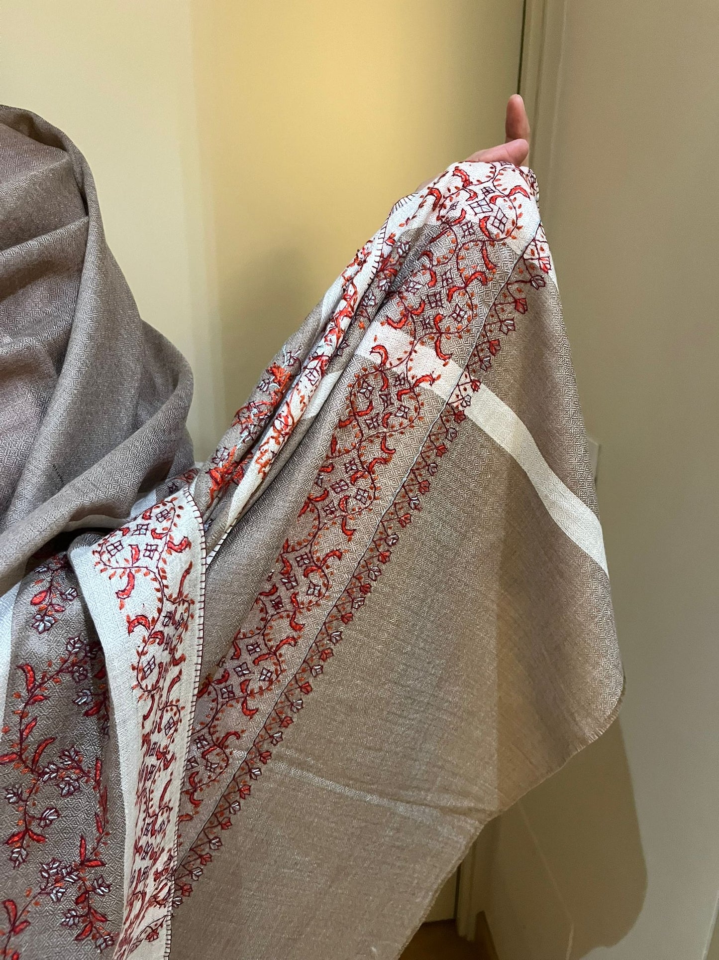 Kashmiri Sozni Cashmere Blend Shawl