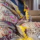 Handmade kantha dupatta shawl soft cotton hand embroidered  floral work shawl/ foulard/scarf /stole for spring summer collection