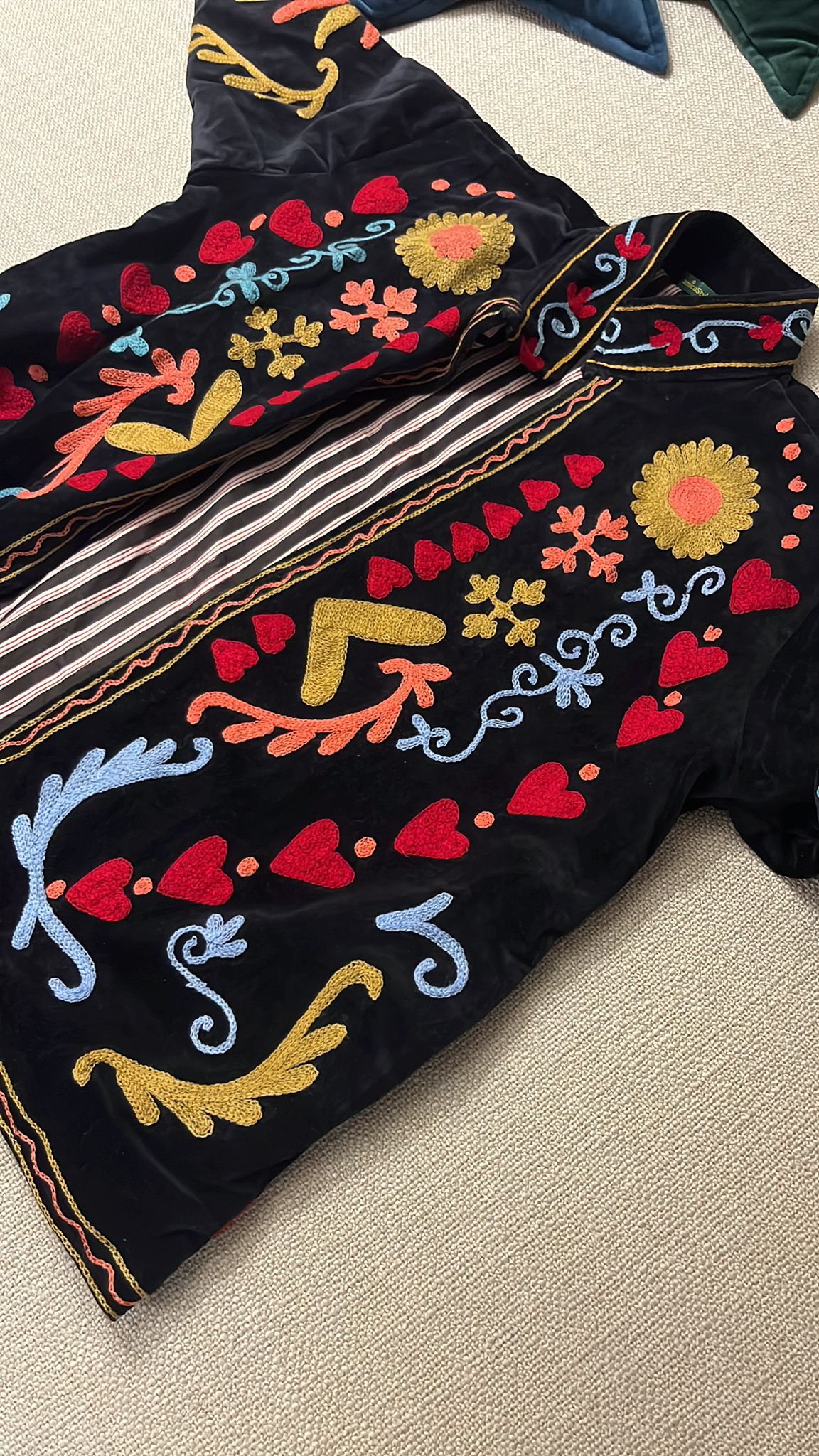 Noir Boho Suzani Embroidered Jacket