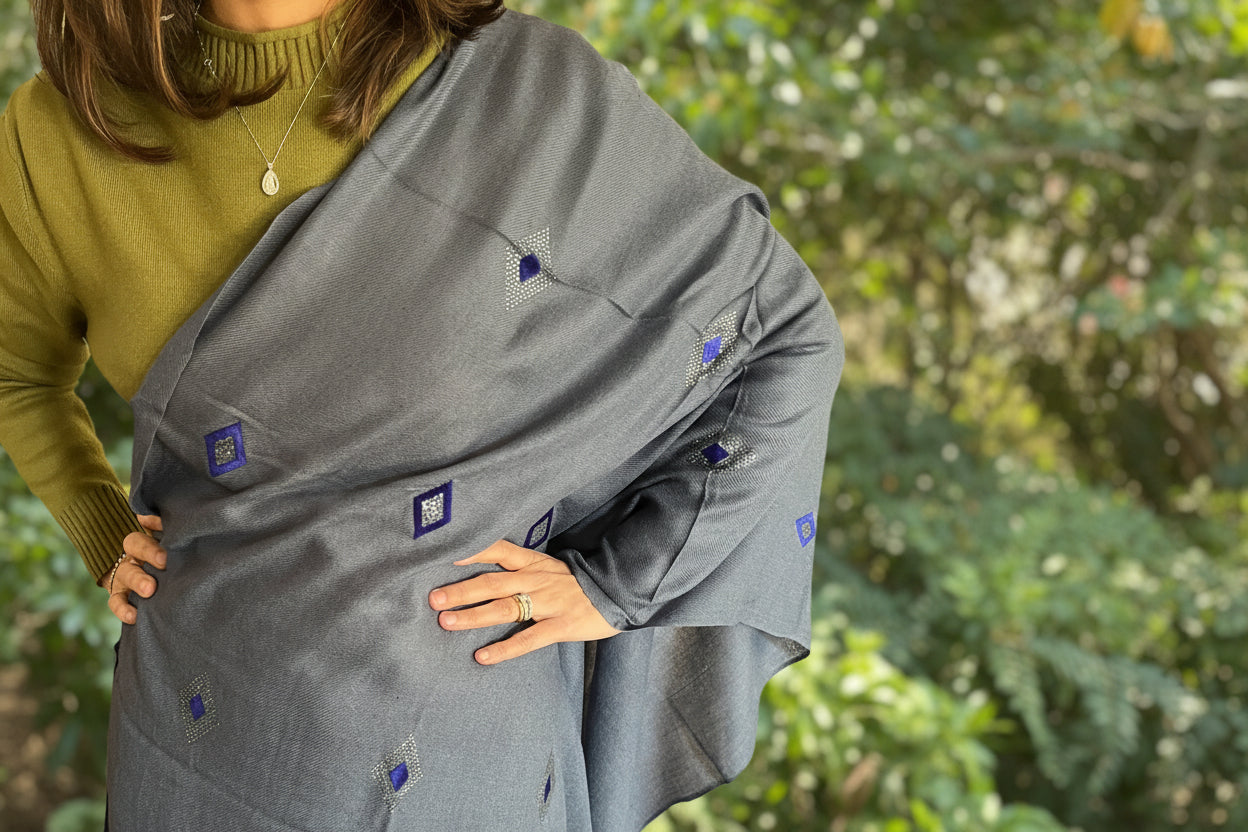Noor Patchwork Cashmere Wrap