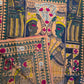 Handmade kantha dupatta shawl soft cotton hand embroidered figure and   floral work shawl/ foulard/scarf /stole for spring summer collection