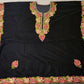 Fine Velvet Kashmiri Women Cape Shawl kaftan with wollen Embroidery, Velvet Poncho, Antique Cape, Boho Cape, Velvet Cape, Black Shawl Kaftan style