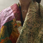 Unique beautiful handmade kantha mulberry silk Reversible stole