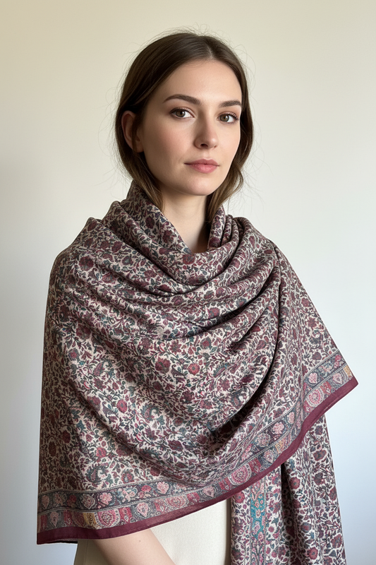 Royal Kanni Weave Cashmere Wrap