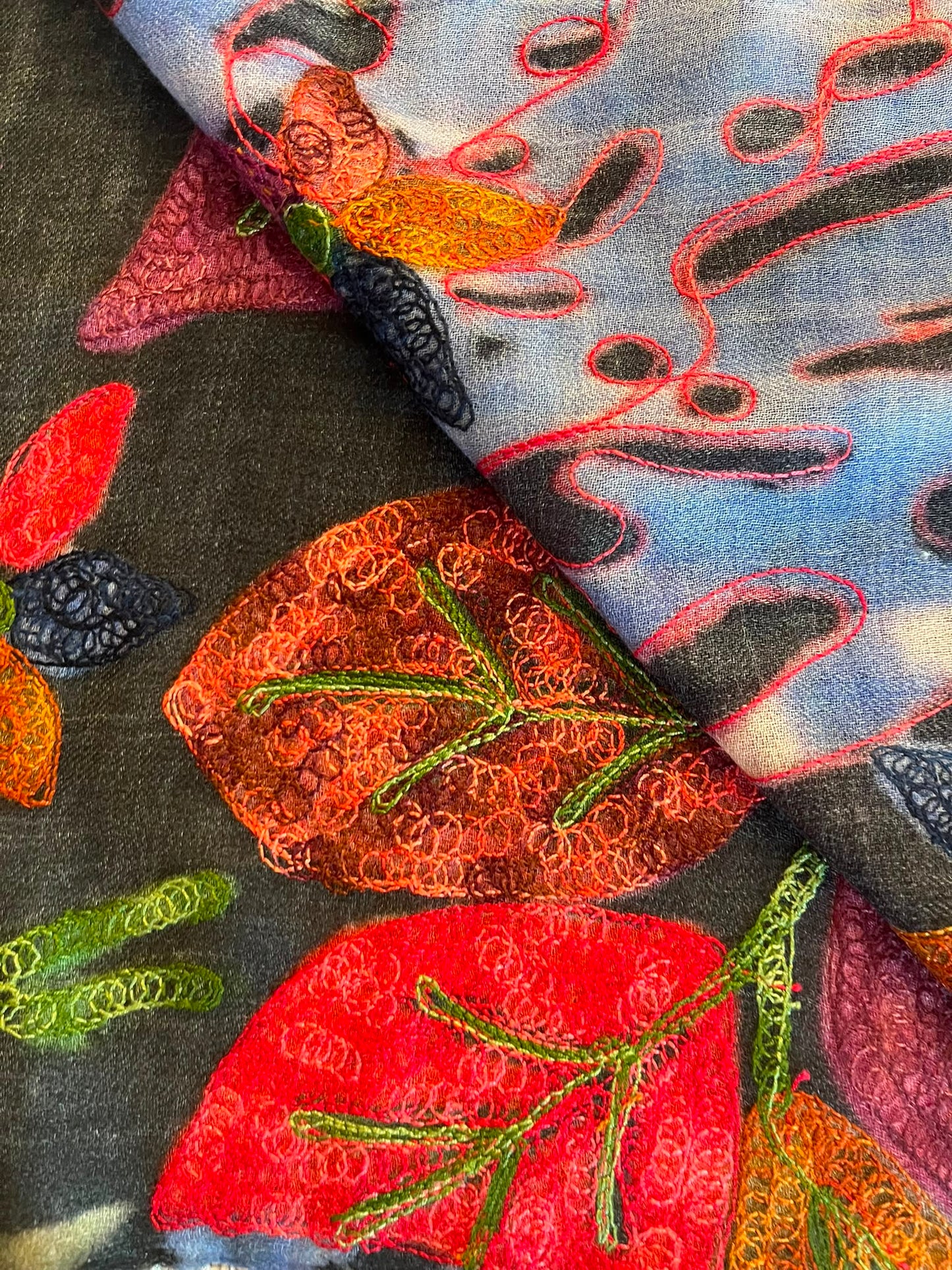 Pashmina  Wool Shawl Hand Embroidered Kashmir | Folk ArtWrap | Wedding Gift Heirloom Textile