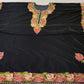 Fine Velvet Kashmiri Women Cape Shawl kaftan with wollen Embroidery, Velvet Poncho, Antique Cape, Boho Cape, Velvet Cape, Black Shawl Kaftan style