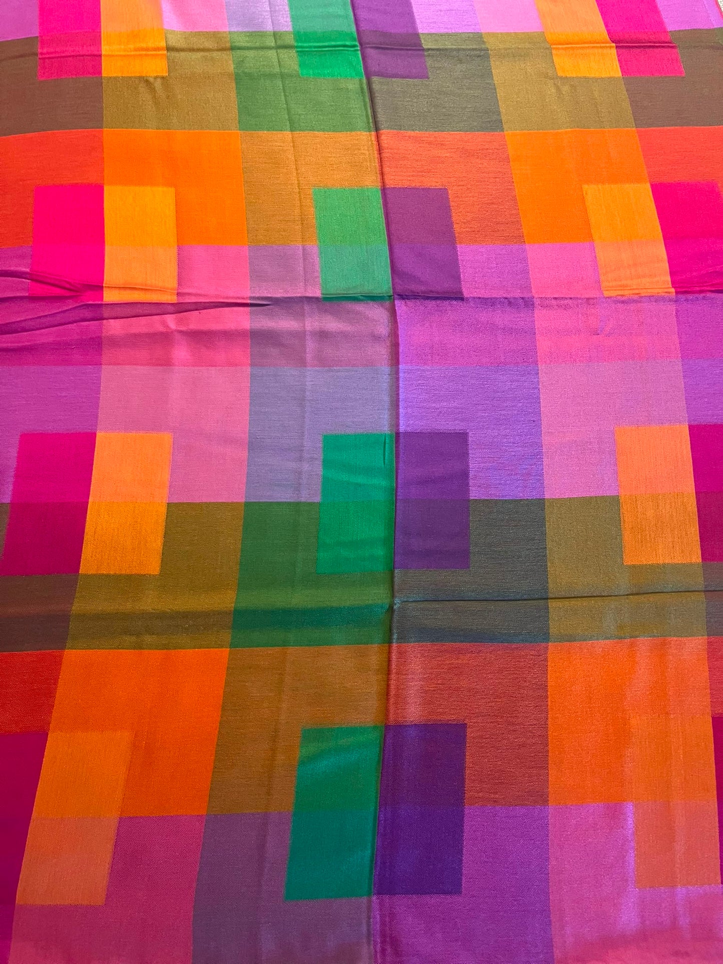 Beautiful rainbow colour Silk stole / scarf With beautiful print perfect for all season . Very light and comfortable to carry