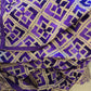 Handmade elegant Phulakari dupatta in purple colour thread work in pure cotton base traditionally made by rural Indian women of Punjab India