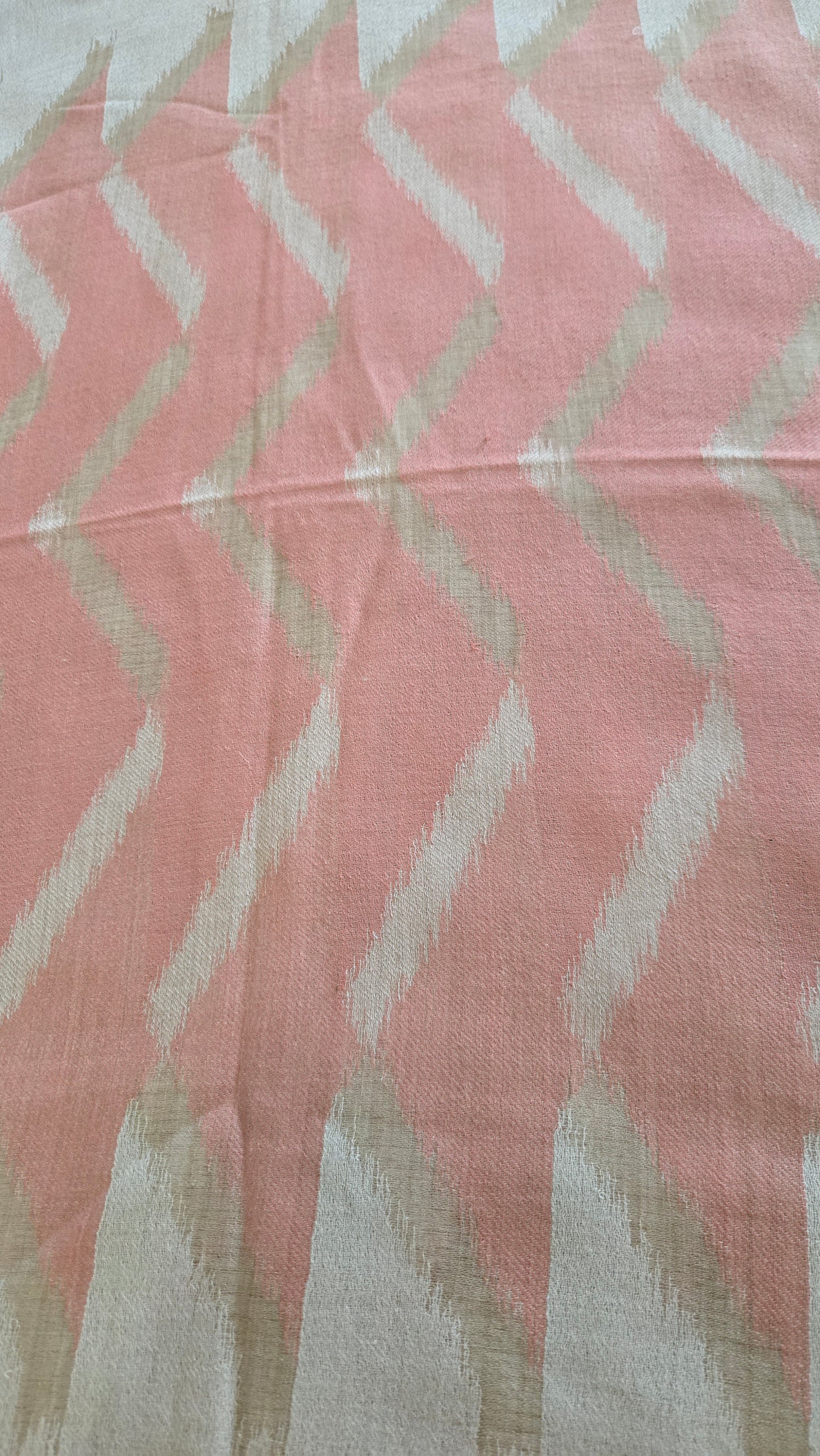 Indian ikkat design Pashmina Wool  Scarf/Shawl made by artisans