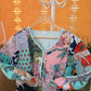 Indian Handmade Kantha Reversible Short Length  All Season Bohemian Jacket summer  colour of light green and pink