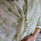 Handmade elegant Phulakari dupatta in white colour thread work in pure cotton  base traditionally made by rural Indian women of Punjab India