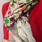 Cashmere Wool Shawl Hand Embroidered Kashmir | Folk ArtWrap | Wedding Gift Heirloom Textile