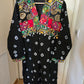 Black Cotton bandhej and patchwork Shrug with hand Embroidery, Long Embroidered  fusion wear for Women