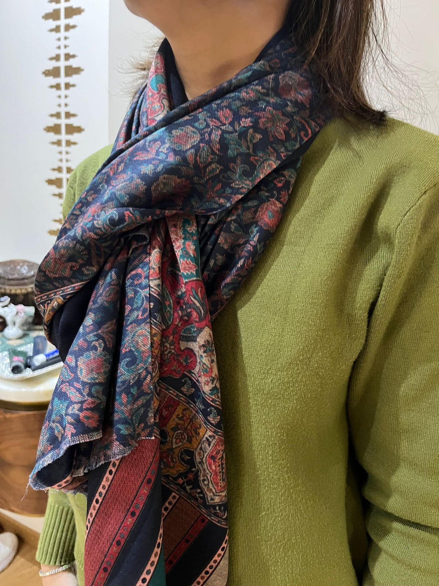 Kanni Heritage Paisley Pashmina Shawl